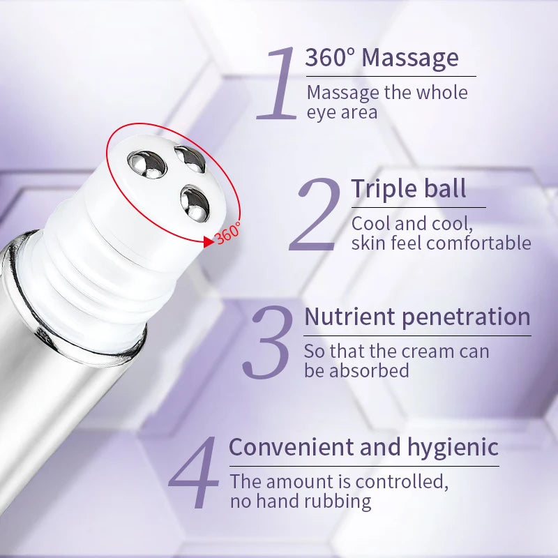 Roller Contour des Yeux — Anti-Cernes & Anti-Rides à l'Acide Hyaluronique 20g