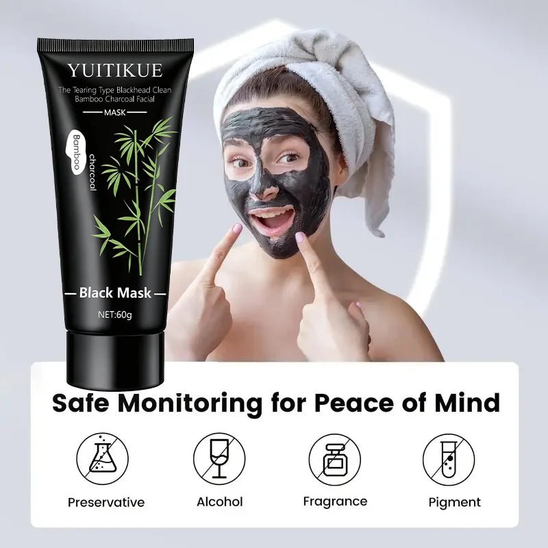Masque Charbon Bambou — Nettoyage Profond Anti - Points Noirs 60g - Miyo Skin